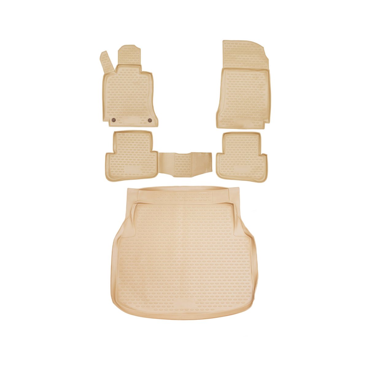 Mercedes C Class 3D Floor-Trunk Mats - Omac - SD KIT - Beige - '10-'14 Mercedes C Class 3D Floor-Trunk Mats - Omac - SD KIT - Beige - '10-'14